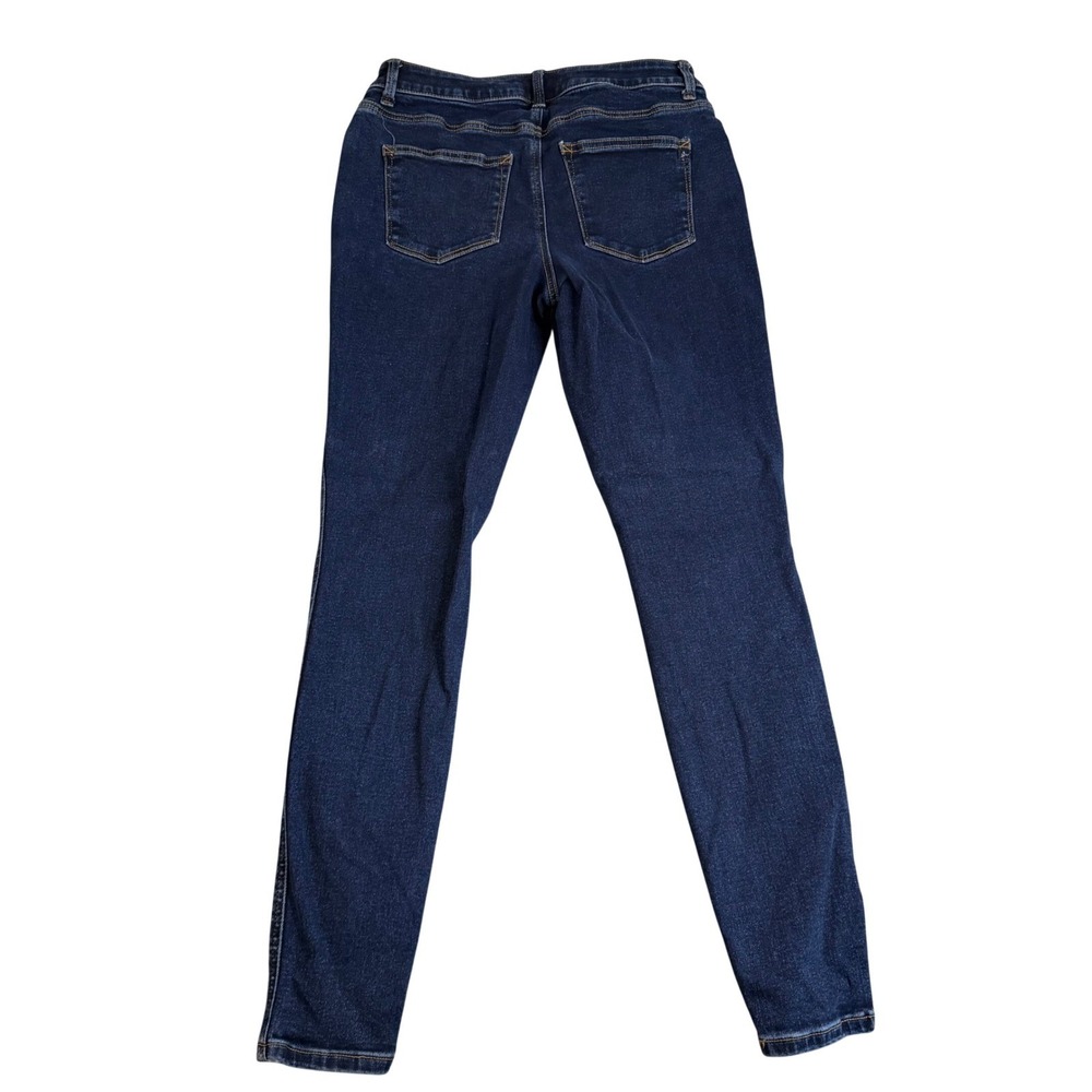 Maurices M Jeans Womens Skinny Mid Rise Dark Wash Denim Blue Size M Long